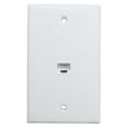 thumbnail image 1 of 1 paquete de placa de pared Ethernet de 1 puerto, placa de pared con inserto de acoplador en línea Rj45 hembra a hembra, 1 of 5