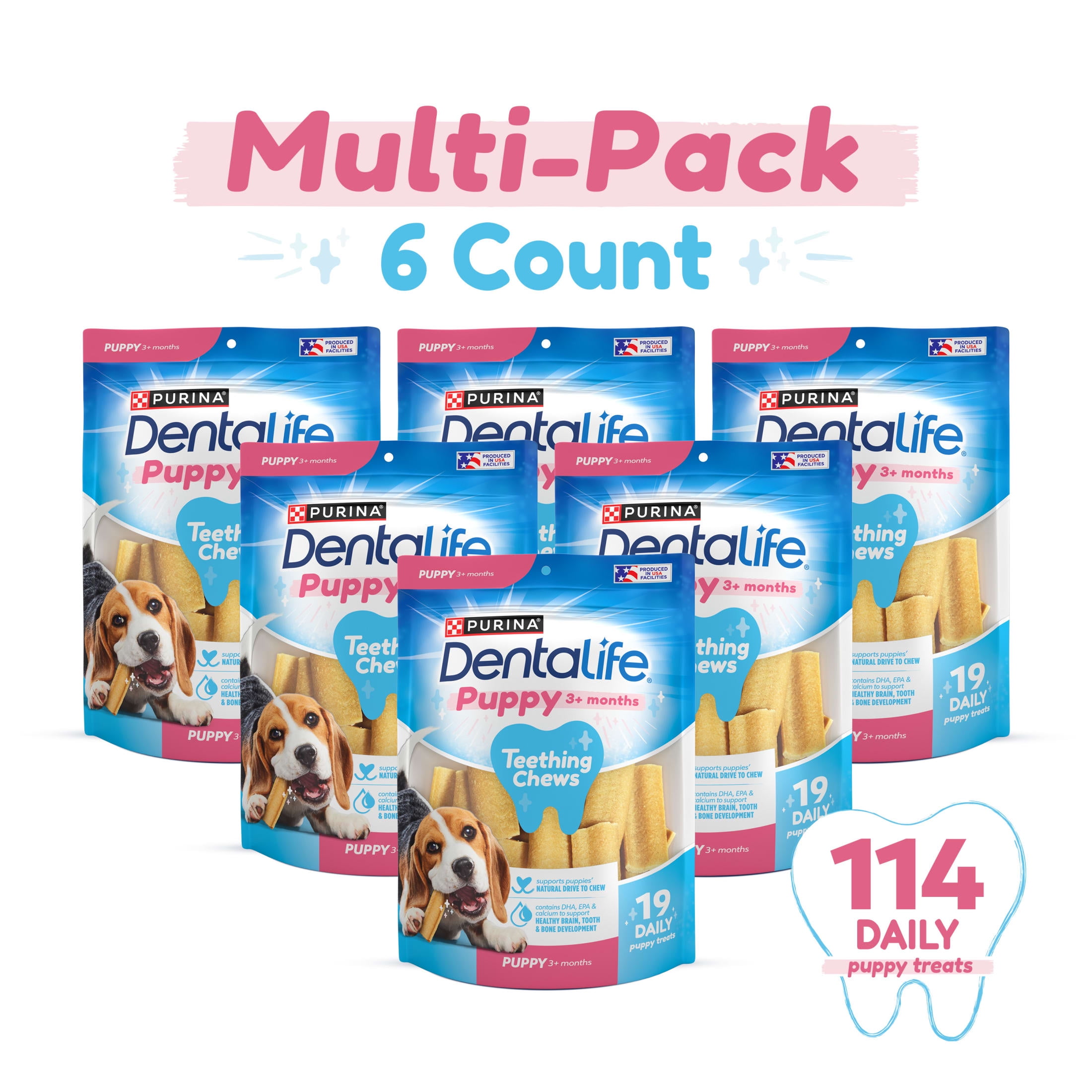 (6 pack) Purina DentaLife Chicken Flavored Puppy Teething Dental Chews