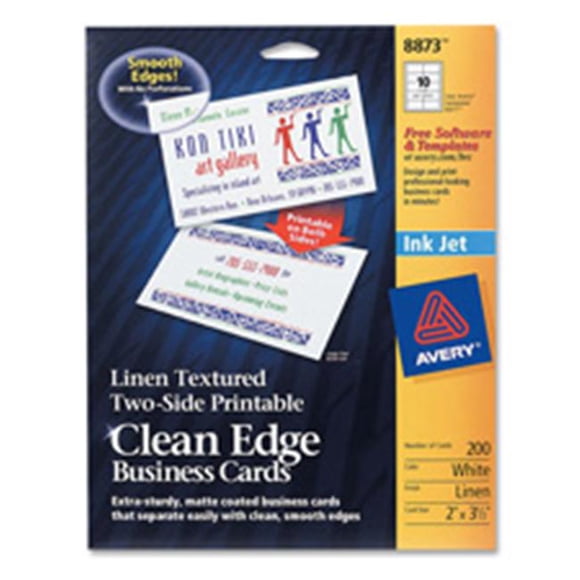 Avery Consumer Products Inkjet Business Cards- 2-Side- Matte- White