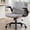 Gray, variant on IPKIG Criss Cross Chair with Flip-Up Arms & Backrest, Ergonomic Cross-Legged Swivel Office Desk Chair, Adjustable Height, Gray Linen