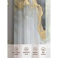 thumbnail image 6 of Grey White Marble Sheer Curtains 84 Inch Length 2 Panels Set for Living Room/Bedroom, Ink Painting Abstract Modern Semi Curtain Sheers Drapes Rod Pocket Curtains Window Treatment Set 52''x84''x2, 6 of 7