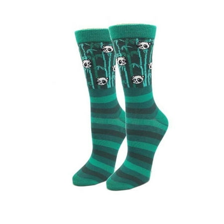 

Panda Bears One Size Fits Most Green Ladies Crew Socks