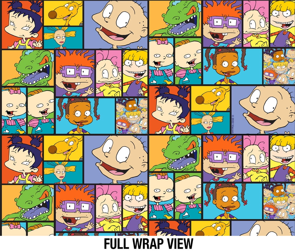 Rugrats Official Rugrats Character Squares 24 oz Insulated Canteen Water Bottle, Leak Resistant, Vacuum Insulated Stainless Steel with Loop Cap