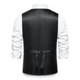 thumbnail image 6 of Blczomt Tank Top Mens Wool Dress Suit Vest Waistcoat Slim Fit Formal Gray T Shirts, 6 of 9