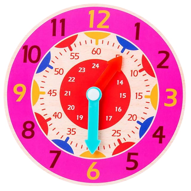 Montessori Educational Wooden Clock Toy for Kids Learning with Interactive Games and Watch Design