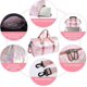 thumbnail image 3 of KAIYANG Bolsa de deporte para gimnasio, bolsa de viaje impermeable con compartimento para zapatos y bolsillo para artículos húmedos, color rosa, 3 of 5