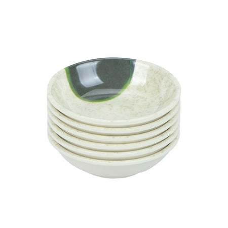 

6pcs Melamine Sauce Plates Reusable Sauce Container Small Dipping Dish for Restaurant Home (Lotus Leaf)