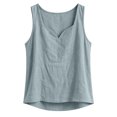 thumbnail image 4 of IUYRTFE Women V Neck Sleeveless Tank Top Loose Fit Casual Summer Blouse, 4 of 5