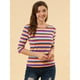 thumbnail image 2 of Dde San Patricio Camisecon mangas de codo pamujer Camisebásiinformal con cuello de barco y corte ajustado Multicolor M, 2 of 6