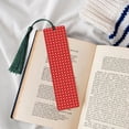 thumbnail image 4 of Kdxio White and Green Polka Dot Print Metal Tassel Bookmarks,Perfect Gift for Art Lovers and Bookworms Metal Bookmarks for Women, 4 of 8