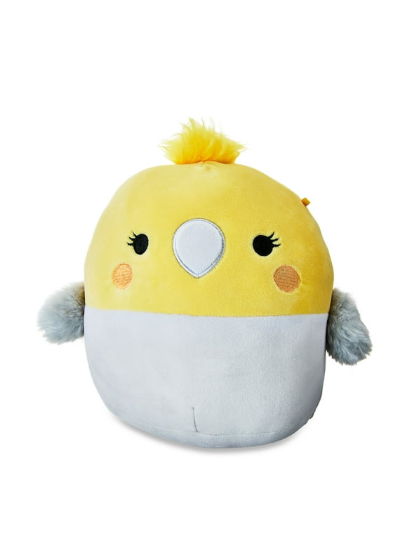 Squishmallows Original 8 inch Charlize the Yellow Cockatiel with Fuzzy Wings - Child's Ultra Soft Stuffed Plush Toy