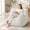 White, variant on LaoGeoRon Bean Bag Chair with Footrest, High-density Shredded Foam-filled Bean Bag Sofa with Armrests, Removable and Washable Cover, Suitable for Living Rooms and Bedrooms, Gray