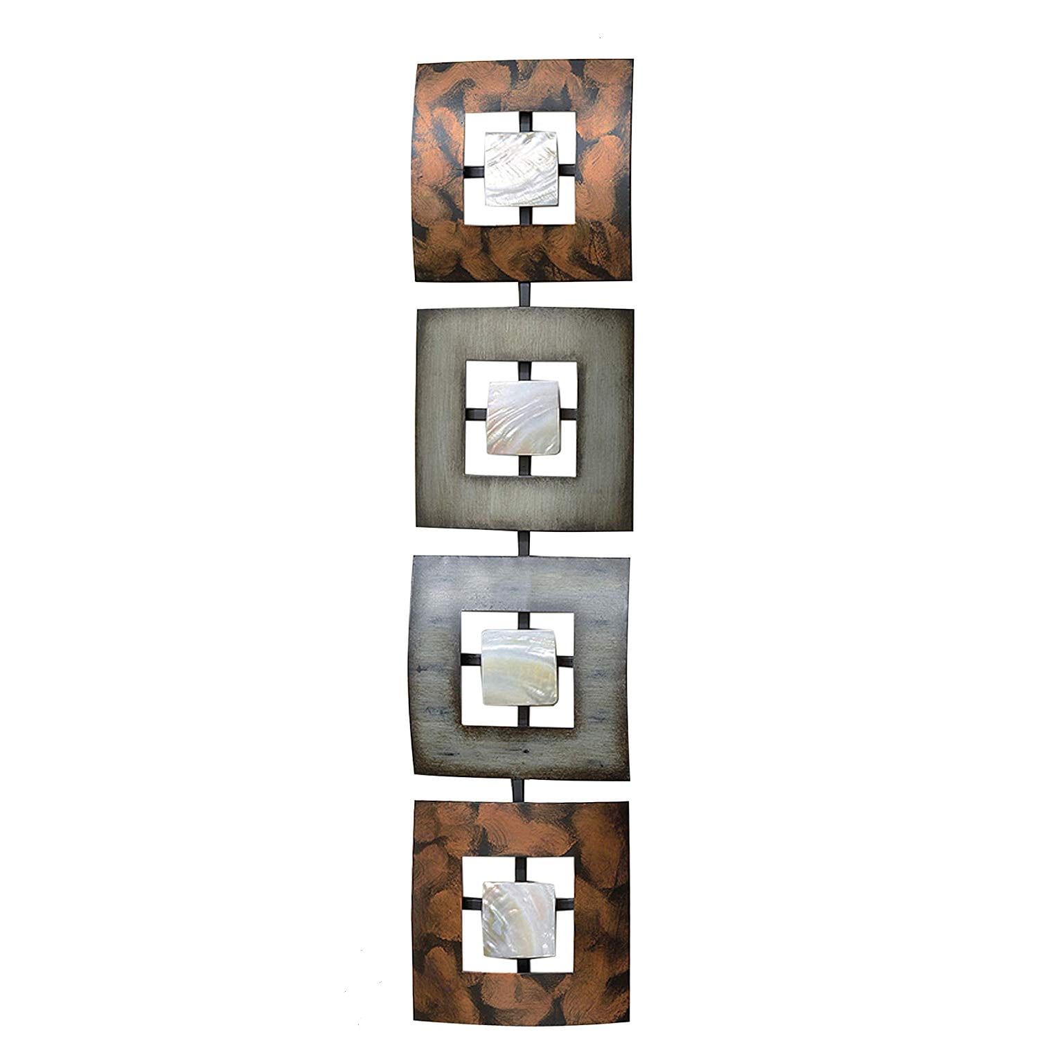Modernist Floating Squares, Rectangle Metal Wall Art, Artisan Crafted