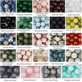 thumbnail image 5 of 480 Pcs Mixed Gemstone Round Beads 24 Styles 8mm Natural Stone Loose Beads Undyed Dyed Agate Beads Jasper Beads Map Beads for DIY Bracelet Jewelry Making, 5 of 6