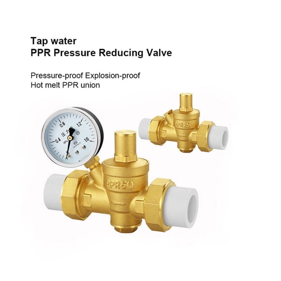 Adjustable Type Pressure Reducing Valve Brass PPR Hot Melt Reduction Valves Water Heater Household Tap Water Pipeline Gau ,Easy to Install
