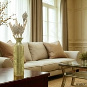Hosley Plain 16 inch High, Decorative Gold Metal High Floor Vase