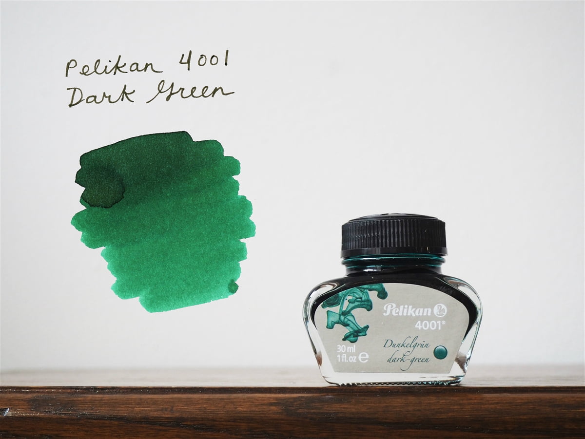 Pelikan, Fountain Pen Ink, Dark Green, 30ml, Rich Dark Green Color