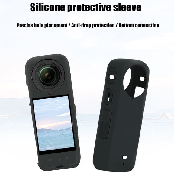 Silicone Case Cover For Insta360 X4 Camera Body Silicone Protective Case Anti-Slip Anti-Scratch Soft Protective Sleeve Body Cover For Insta 360 X4 Camera Accessories