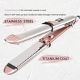 thumbnail image 3 of 2-in-1 Titanium Ionic Flat Iron,Hair Straightener & Curler, Fast Heating, Dual Voltage, Pink, for All Hair Types, 3 of 6