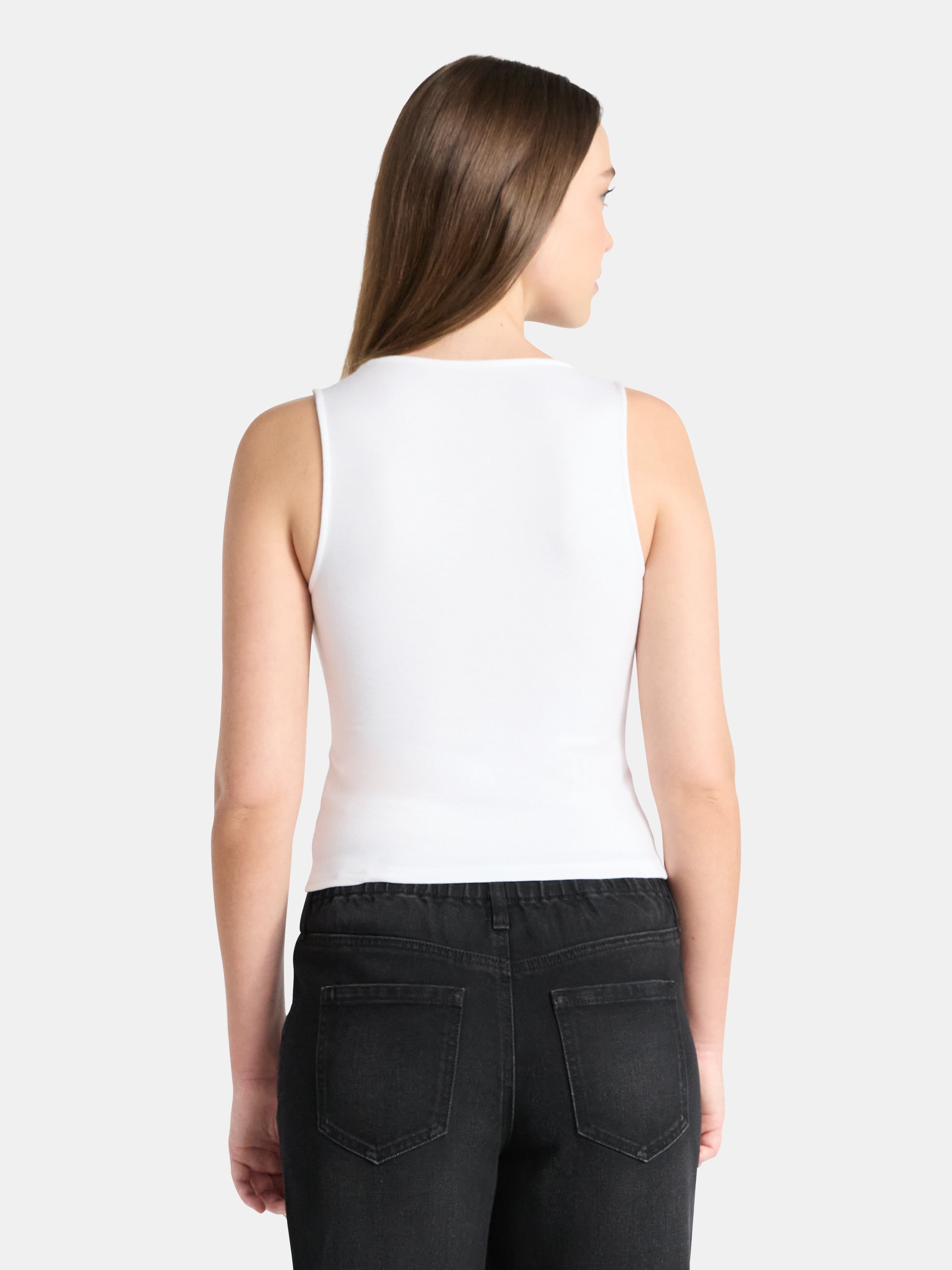 No Boundaries Plunge Neckline Tank Top, Women’s