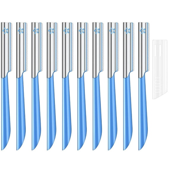 Women's Facial Razor Eyebrow Trimmer Eyebrow Trimmer Eyebrow Trimmer Eyebrow Trimmer Eyebrow Tool with Cover Blue Eyebrow Trimmer Tool Women's Facial Razor with Cover