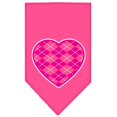 thumbnail image 3 of Pet and Dog Bandana Screen Printed, "Pink Argyle Heart", 3 of 10