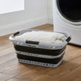 thumbnail image 3 of Laundry 360 Adult  Collapsible Laundry Basket in Grey/Black, 3 of 4