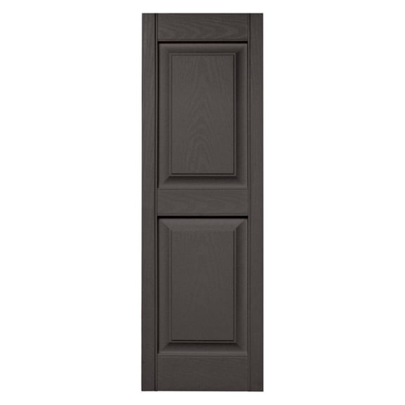 Builders Edge 14.75 W in. Raised Panel Vinyl Shutters
