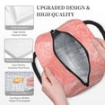 thumbnail image 6 of YFYANG Portable Waterproof Insulated Lunch Bag, Pink Rose Line Texture Reusable Cooler Bag / Picnic Bag for Adults Teens, 6 of 9