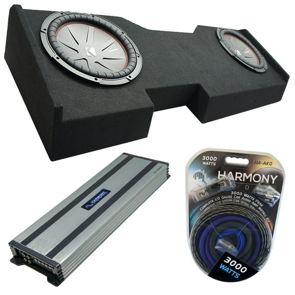 2014-2018 Chevy Silverado Crew Cab Kicker CompR CWR12 Dual 12 Sub Box HA-A1500.1