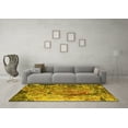 thumbnail image 3 of Ahgly Company Indoor Square Oriental Yellow Industrial Area Rugs, 7' Square, 3 of 4