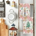 thumbnail image 3 of &nbsp;SOME THING Pink Nutcrackers Tree Christmas Kitchen Towels Dish Towels, 18x26 Inch Seasonal Winter Xmas Decoration Hand Towels Set of 2, 3 of 6