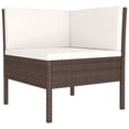 thumbnail image 3 of vidaXL 6 Piece Garden Lounge Set with Cushions Poly Rattan Brown, 3 of 5