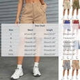 thumbnail image 3 of Fsgntruao Womens Casual Cargo Shorts Multi Pockets Button Fly Work Shorts Breathable Summer Outdoor Shorts, 3 of 7