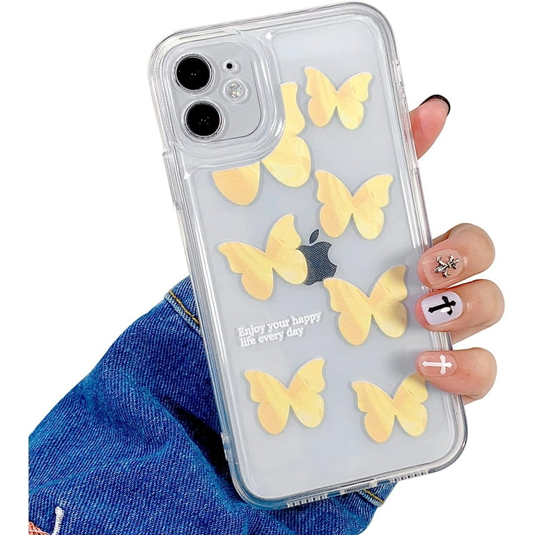 Compatible for iPhone 11 Case, with Clear Cute Butterfly Pattern