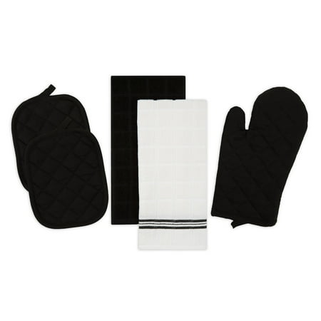 Mainstays Towel Set, Black 4pk of 5pcs
