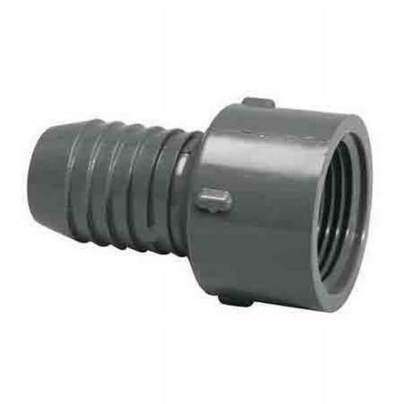 PVC Female Adapter, Insert x FNPT, 1-1/4 in Pipe Size