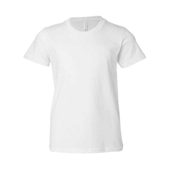 Camiseta de manga corta Bella lienzo 3001Y para jóvenes M BLANCO