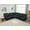 Black, variant on Power Reclining Sectional Recliner With Bass Speaker LED Light, Faux Leather Reclining Sectional Couch Sofa Electric L-Shape Sectional Recliner USB Port, Cup Holder, Storage Console For Living Room