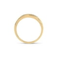 thumbnail image 3 of 10kt Yellow Gold Mens Round Diamond Wedding Band Ring 1/12 Cttw, 3 of 4