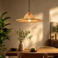 thumbnail image 6 of Boho Lamp Shade, Woven Rattan Lampshade Cover, 18 In Bamboo Light Cover, for Table Lamp Floor Lamp Living Room Bedroom, Home Decor, 6 of 6