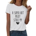 thumbnail image 4 of Tittly T Shirts for Women Graphic Tees Womens Fashion Workout T Shirts Athletic Plus Size Tops Summer Trendy Clothes Short Sleeve Spring Tee Tshirts Shirts Spring Tops for Women White 3XL, 4 of 5