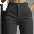 thumbnail image 7 of QQZ Wide Leg Palazzo Pants For Women, High Waisted Waffle Knit Flowy Dress Pants With Pockets, 7 of 7