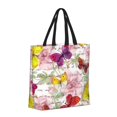 thumbnail image 2 of Naloa Butterflies and Vintage Tote Bag for Women, Foldable Tote Bag With Zipper, Large Shoulder Bag, Top Handle Handbag for Travel, Work, Shopping, 2 of 9