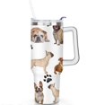 thumbnail image 2 of Insulated Dog Lover Tumbler for Women - 40oz Leakproof Travel Mug with Handle & Straw - Cute Puppy Gift Coffee Cup, 2 of 7