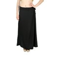 thumbnail image 2 of Sari Petticoat Stitched Indian Saree Petticoat Adjustable Waist Sari Skirt (Black), 2 of 8