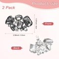 thumbnail image 3 of Pack Decorative Rhinestone Shoe Clips, Zinc Alloy Removable Fashion Crystal Flower Clips Buckle for Women, 3 of 5