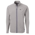 thumbnail image 2 of Men's Cutter & Buck Gray Montana State Bobcats Big & Tall Adapt Eco Knit Hybrid Recycled Full-Zip Jacket, 2 of 3