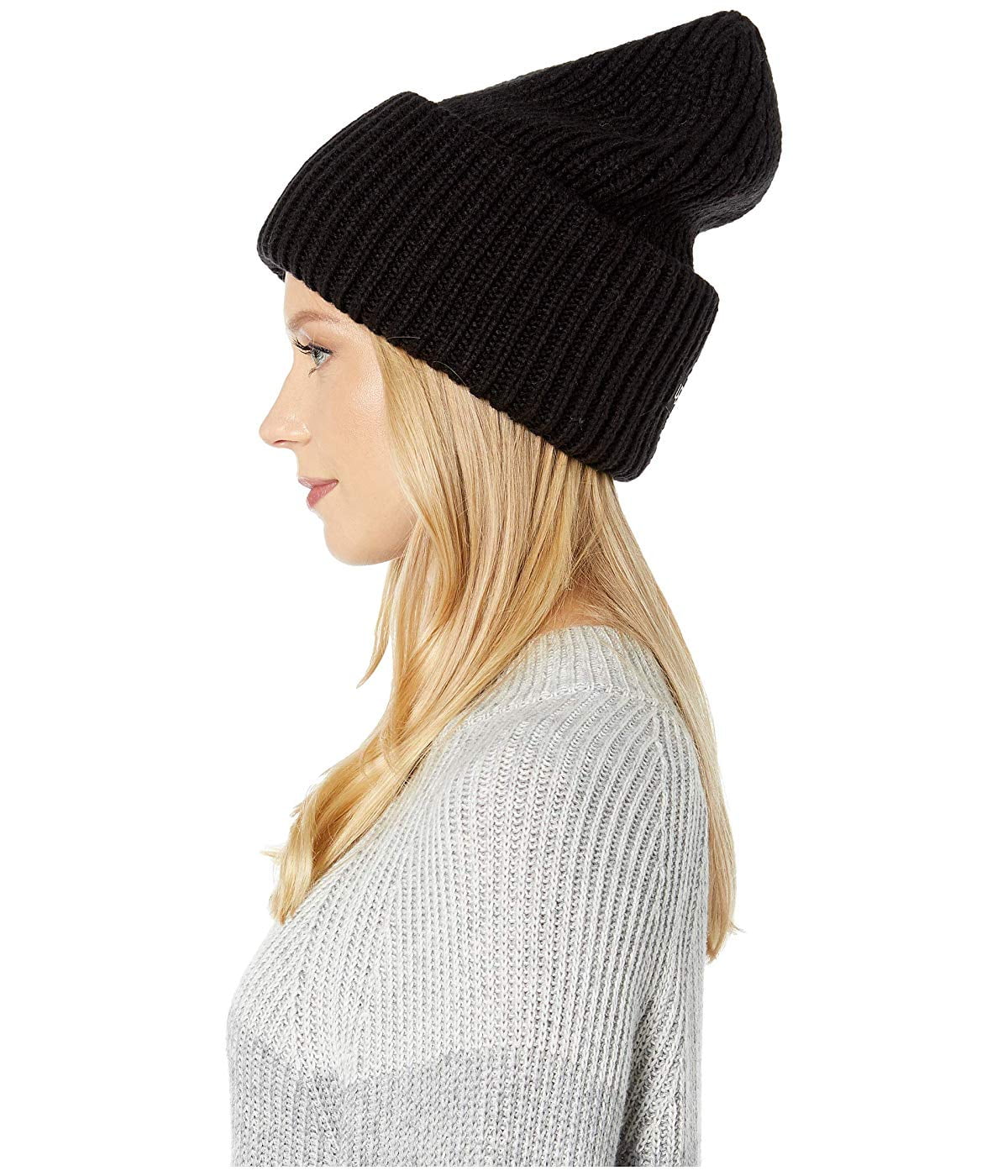 UGG Rib Knit Cuff Hat Black - Walmart.com