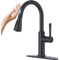 thumbnail image 3 of Touch On Kitchen Faucets with Pull Out Sprayer  Single Handle Modes Kitchen Sink Faucet  Bar Sink Faucet  RV Kitchen Sink Faucet Utility Faucet Pot Filler Faucet with Deck Plate, 3 of 3